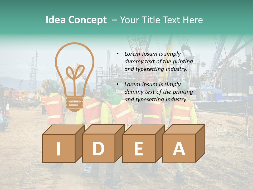Site Unity Crane PowerPoint Template
