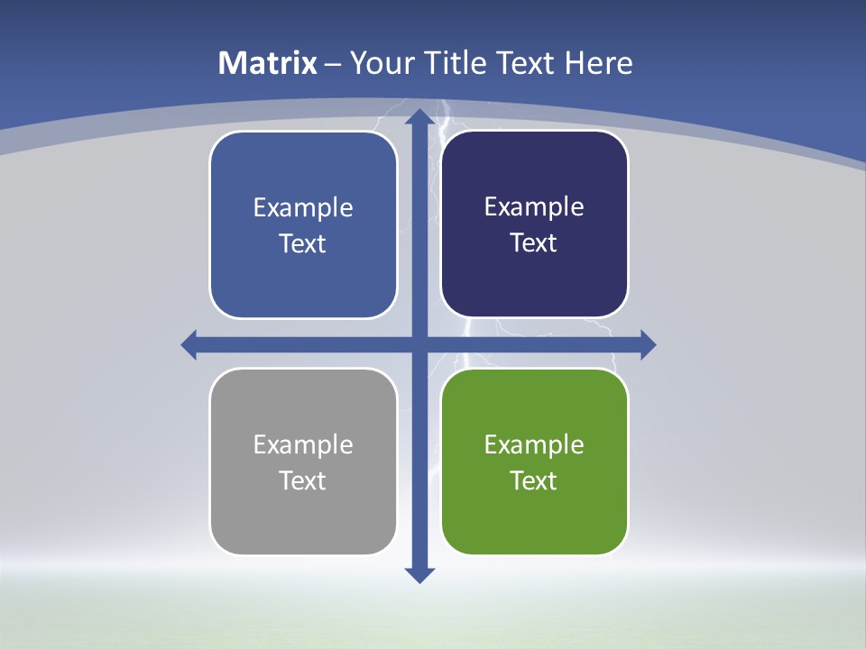 Green Thunderbolt Lightning PowerPoint Template