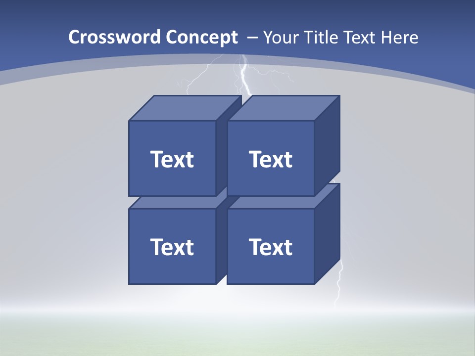 Green Thunderbolt Lightning PowerPoint Template