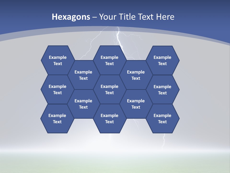 Green Thunderbolt Lightning PowerPoint Template