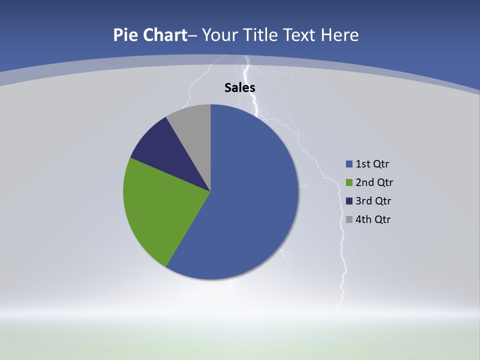 Green Thunderbolt Lightning PowerPoint Template
