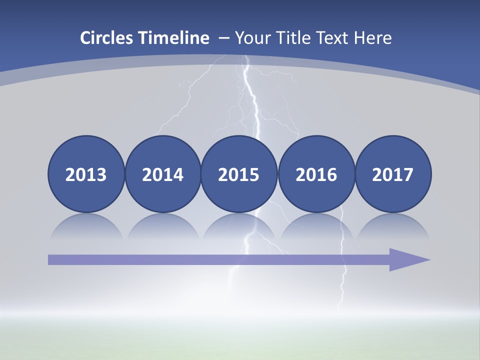 Green Thunderbolt Lightning PowerPoint Template