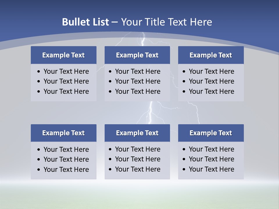 Green Thunderbolt Lightning PowerPoint Template