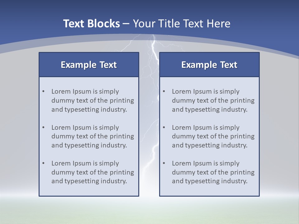 Green Thunderbolt Lightning PowerPoint Template