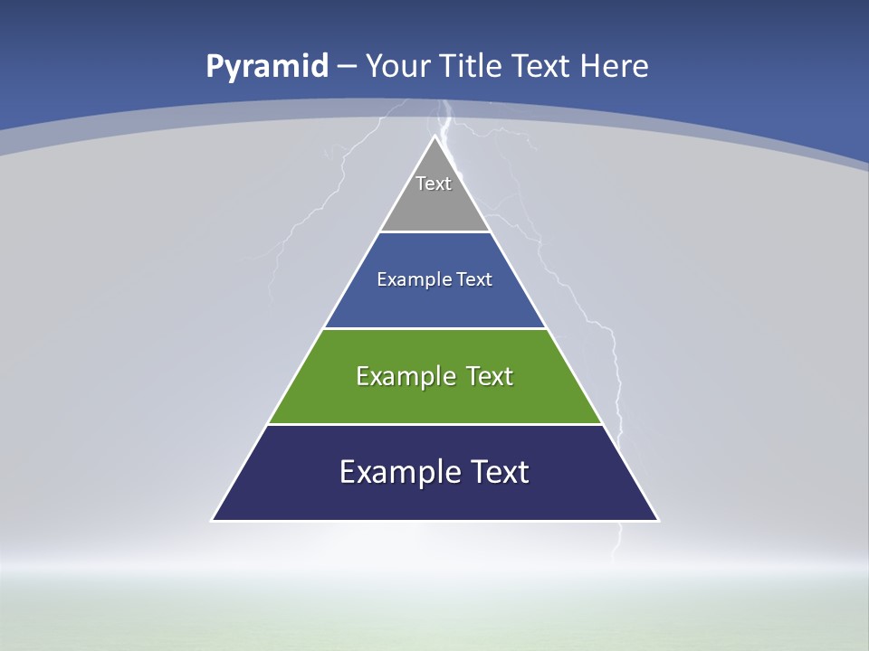 Green Thunderbolt Lightning PowerPoint Template
