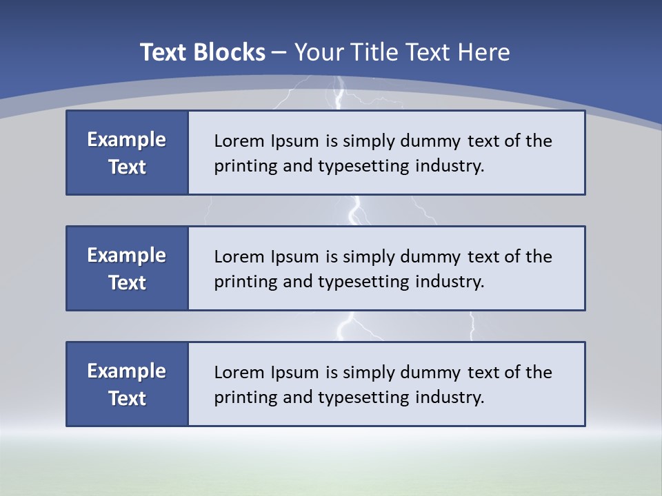 Green Thunderbolt Lightning PowerPoint Template