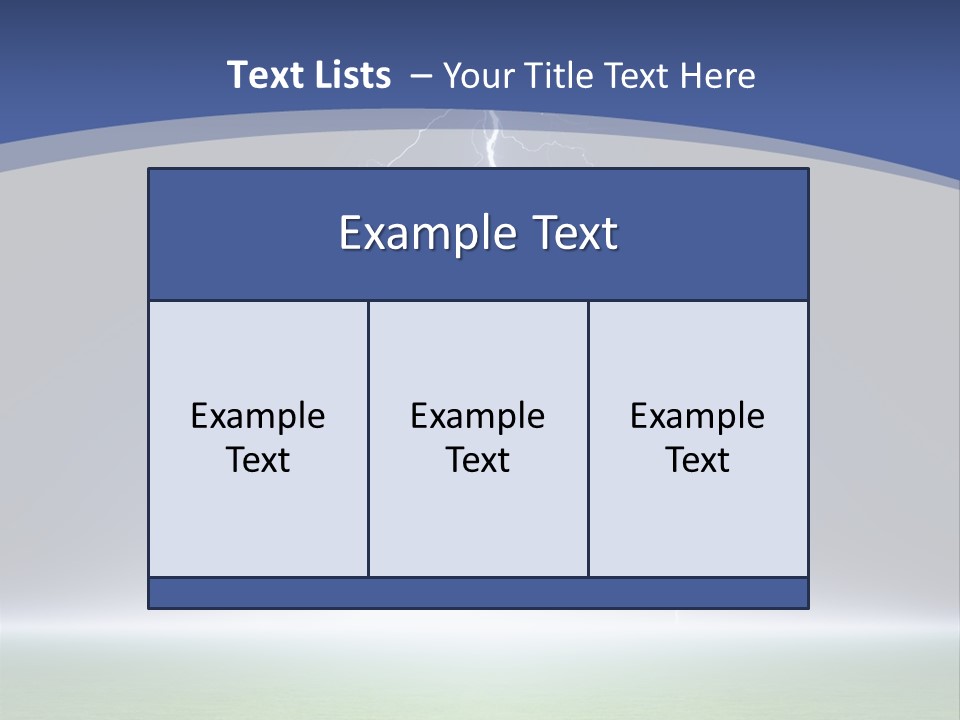 Green Thunderbolt Lightning PowerPoint Template