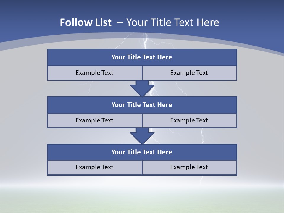 Green Thunderbolt Lightning PowerPoint Template