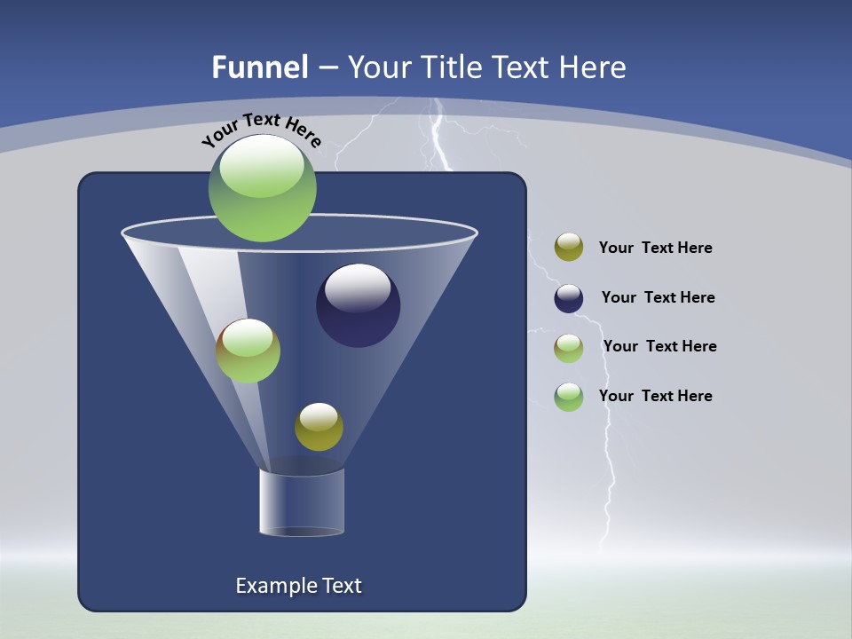 Green Thunderbolt Lightning PowerPoint Template