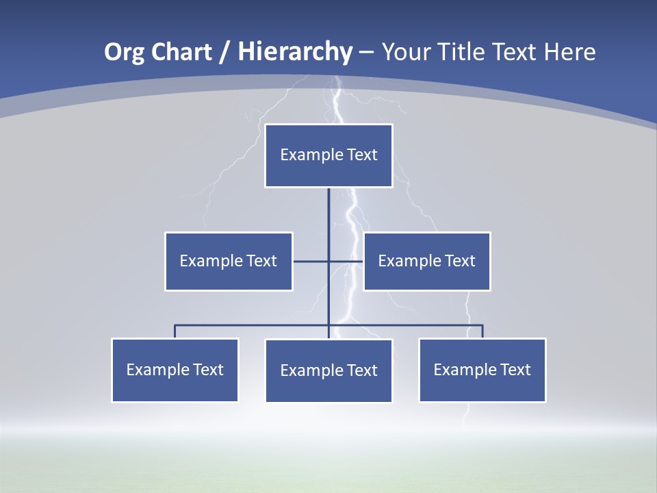 Green Thunderbolt Lightning PowerPoint Template