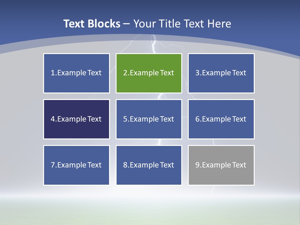Green Thunderbolt Lightning PowerPoint Template