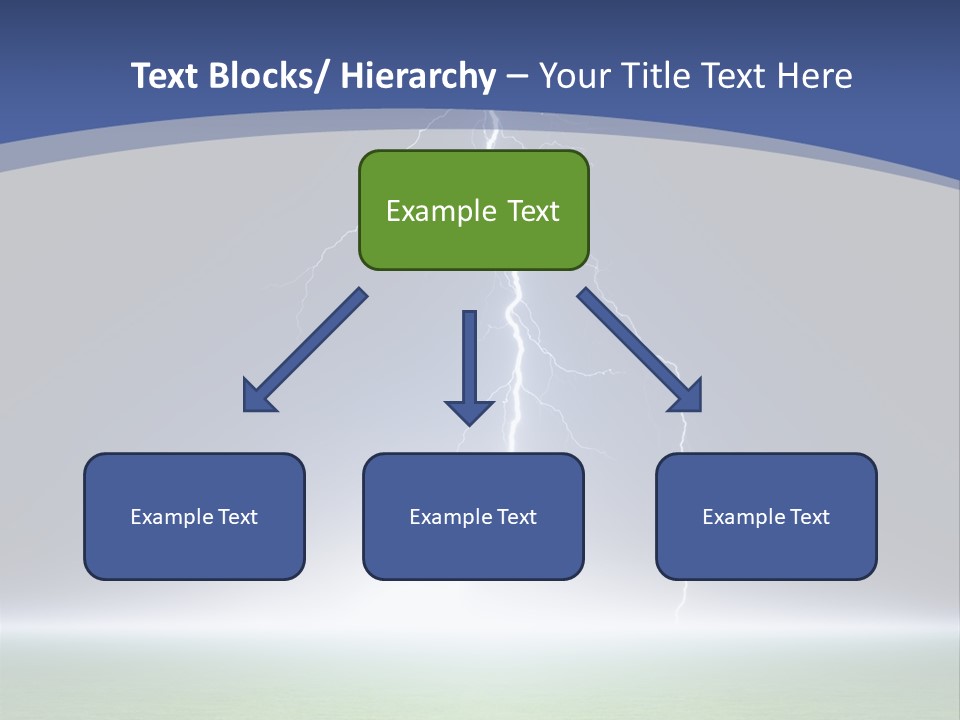 Green Thunderbolt Lightning PowerPoint Template