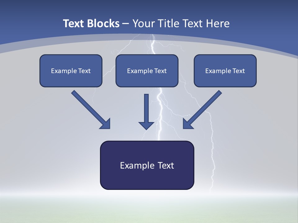 Green Thunderbolt Lightning PowerPoint Template