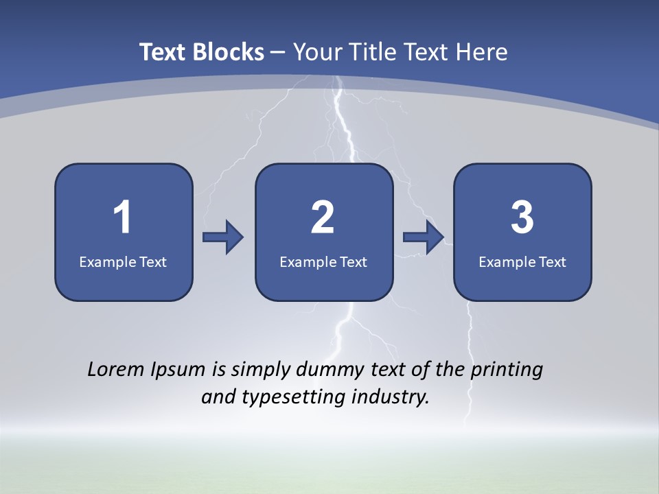 Green Thunderbolt Lightning PowerPoint Template