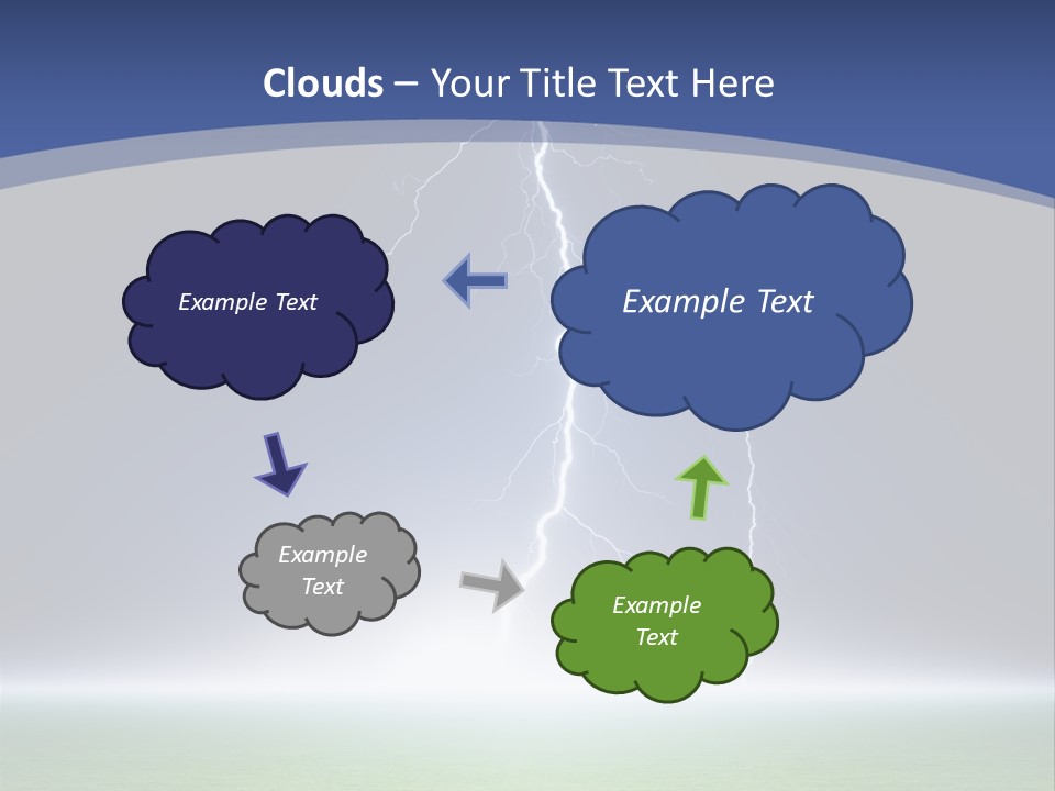 Green Thunderbolt Lightning PowerPoint Template