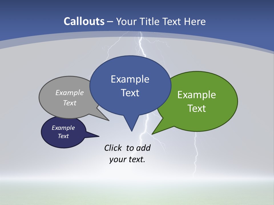 Green Thunderbolt Lightning PowerPoint Template