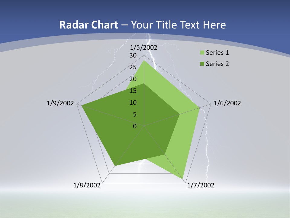 Green Thunderbolt Lightning PowerPoint Template