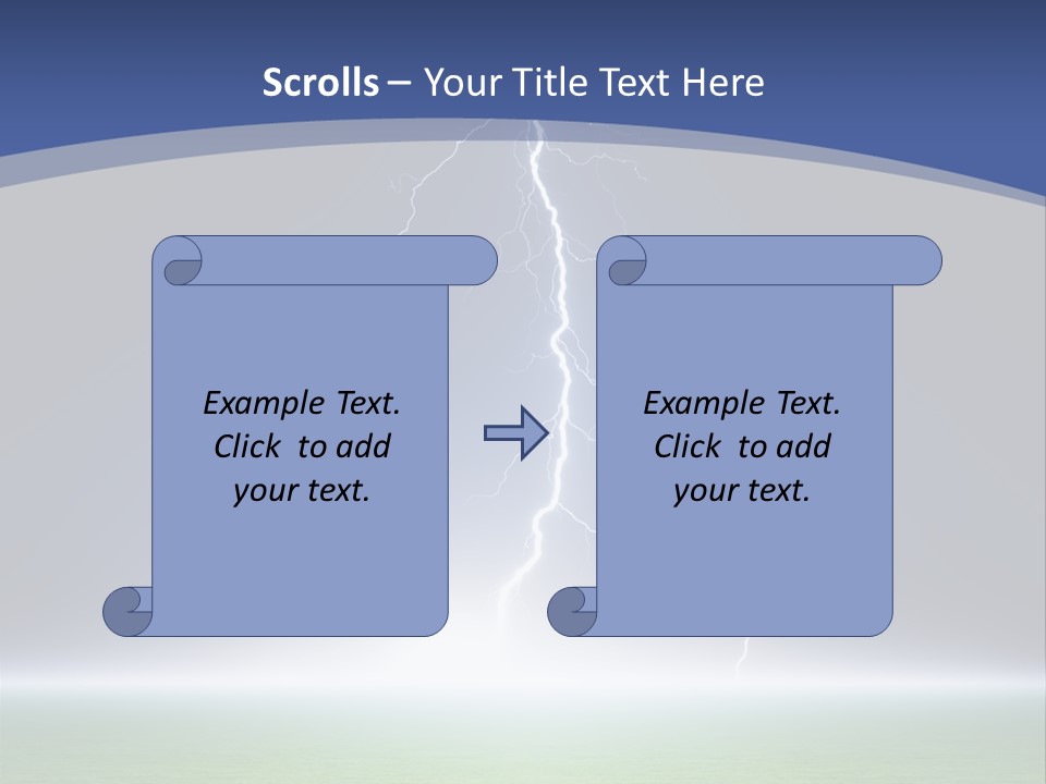 Green Thunderbolt Lightning PowerPoint Template