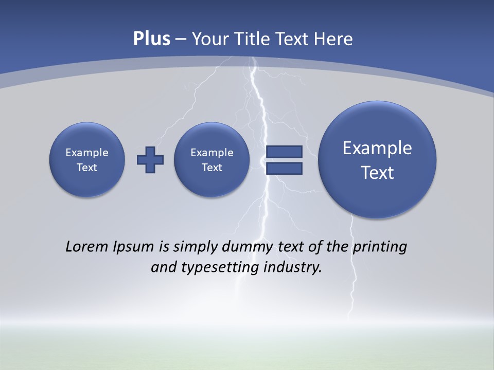 Green Thunderbolt Lightning PowerPoint Template