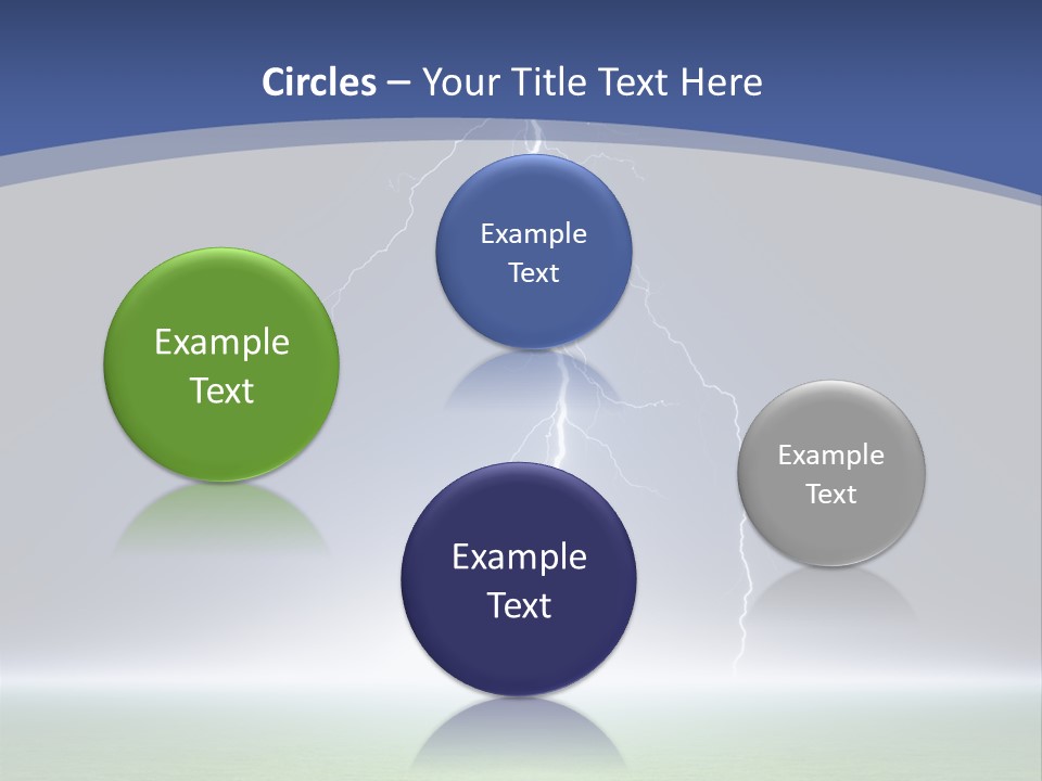 Green Thunderbolt Lightning PowerPoint Template