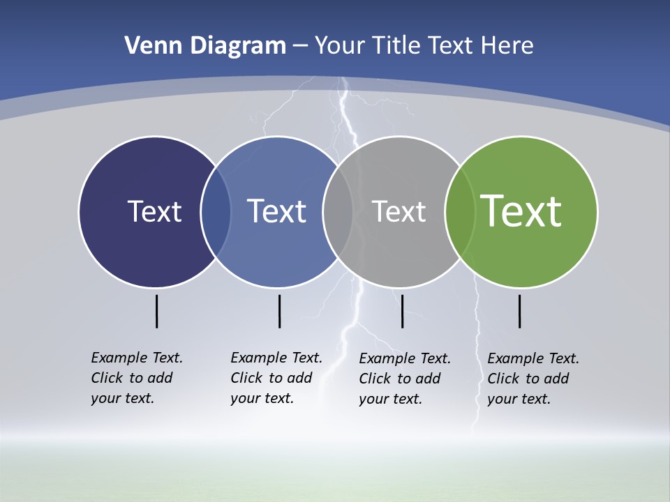 Green Thunderbolt Lightning PowerPoint Template