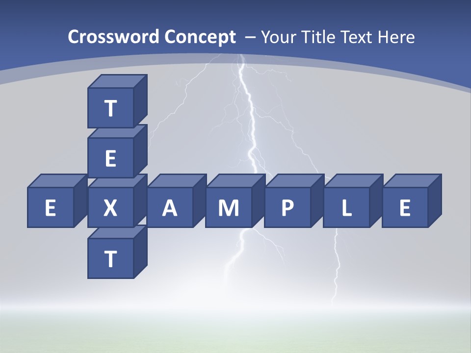 Green Thunderbolt Lightning PowerPoint Template