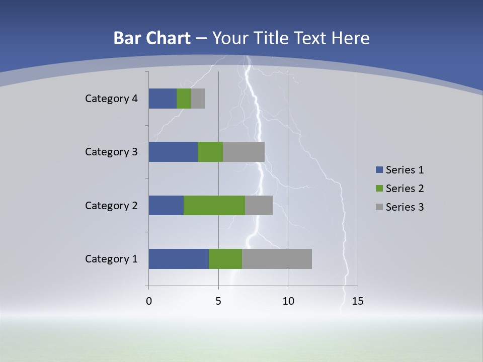Green Thunderbolt Lightning PowerPoint Template
