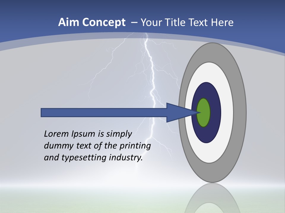 Green Thunderbolt Lightning PowerPoint Template
