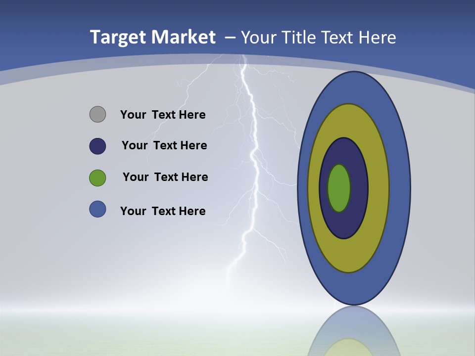 Green Thunderbolt Lightning PowerPoint Template