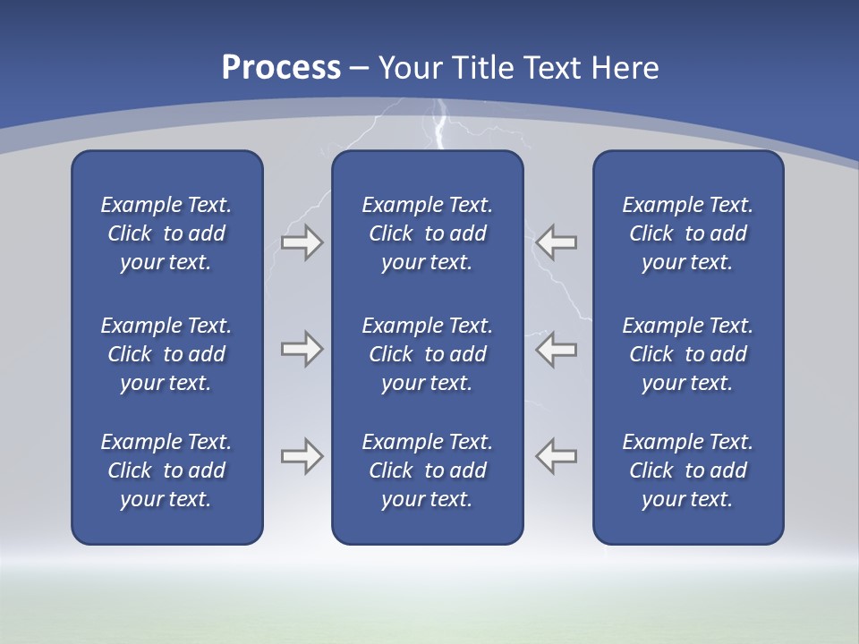 Green Thunderbolt Lightning PowerPoint Template