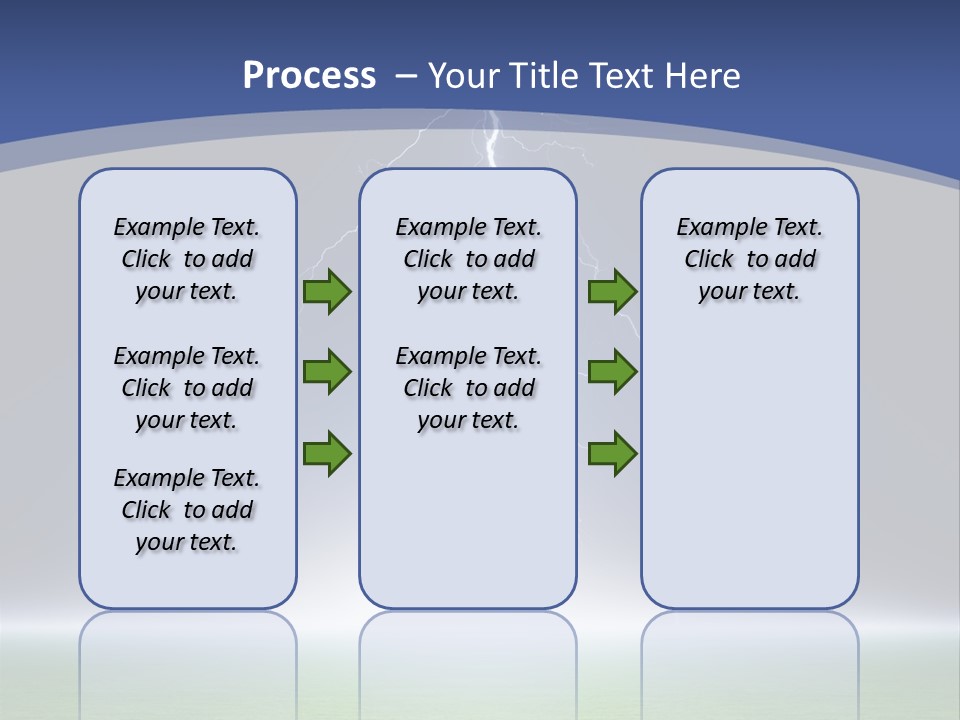 Green Thunderbolt Lightning PowerPoint Template