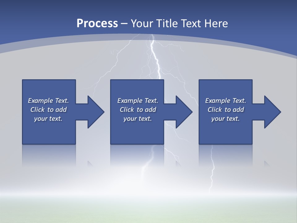 Green Thunderbolt Lightning PowerPoint Template