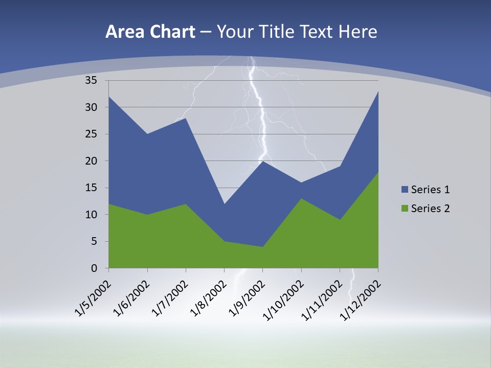Green Thunderbolt Lightning PowerPoint Template