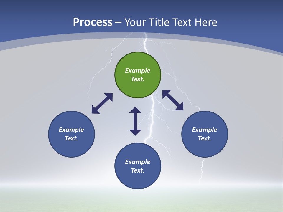 Green Thunderbolt Lightning PowerPoint Template