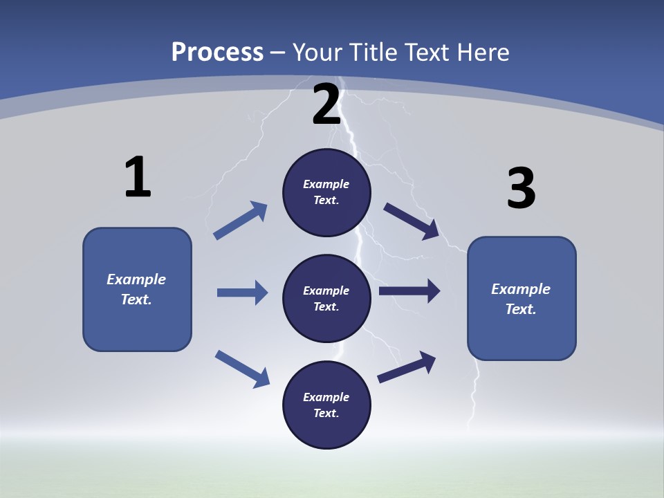 Green Thunderbolt Lightning PowerPoint Template