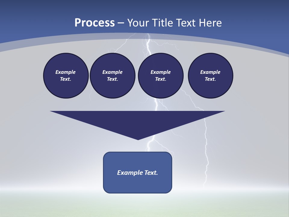 Green Thunderbolt Lightning PowerPoint Template
