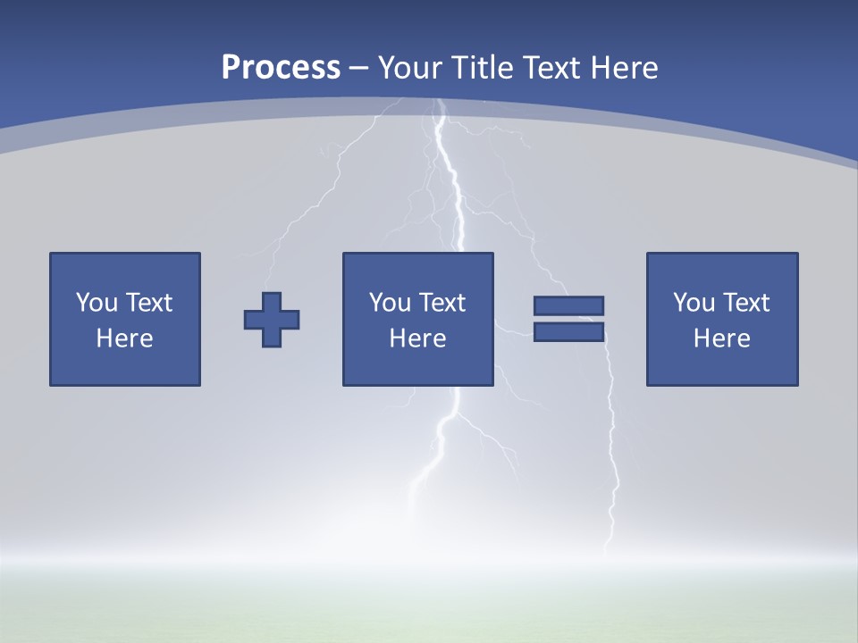 Green Thunderbolt Lightning PowerPoint Template