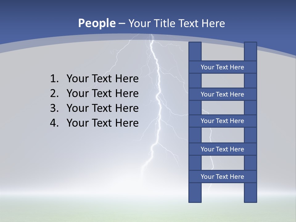 Green Thunderbolt Lightning PowerPoint Template