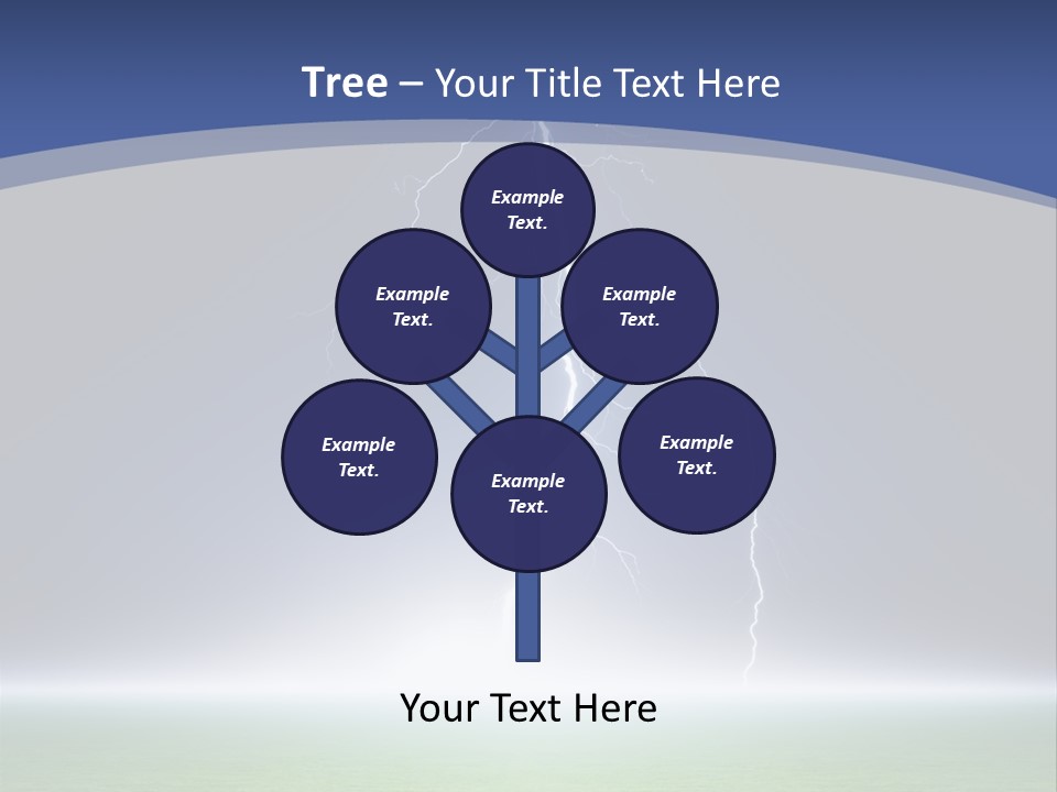 Green Thunderbolt Lightning PowerPoint Template