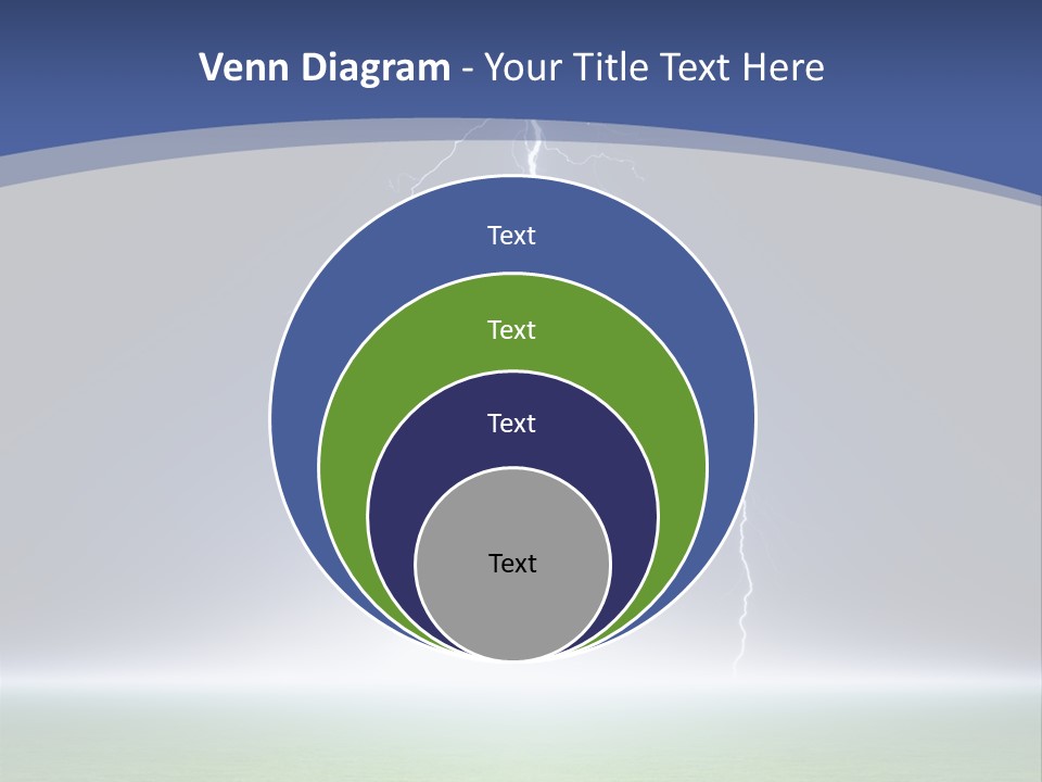 Green Thunderbolt Lightning PowerPoint Template