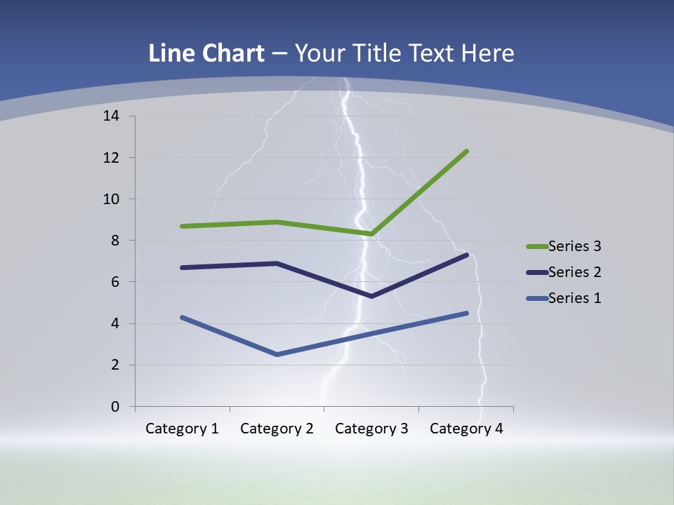 Green Thunderbolt Lightning PowerPoint Template
