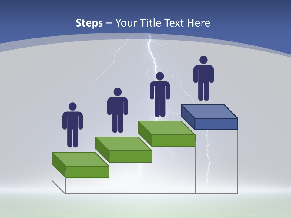 Green Thunderbolt Lightning PowerPoint Template