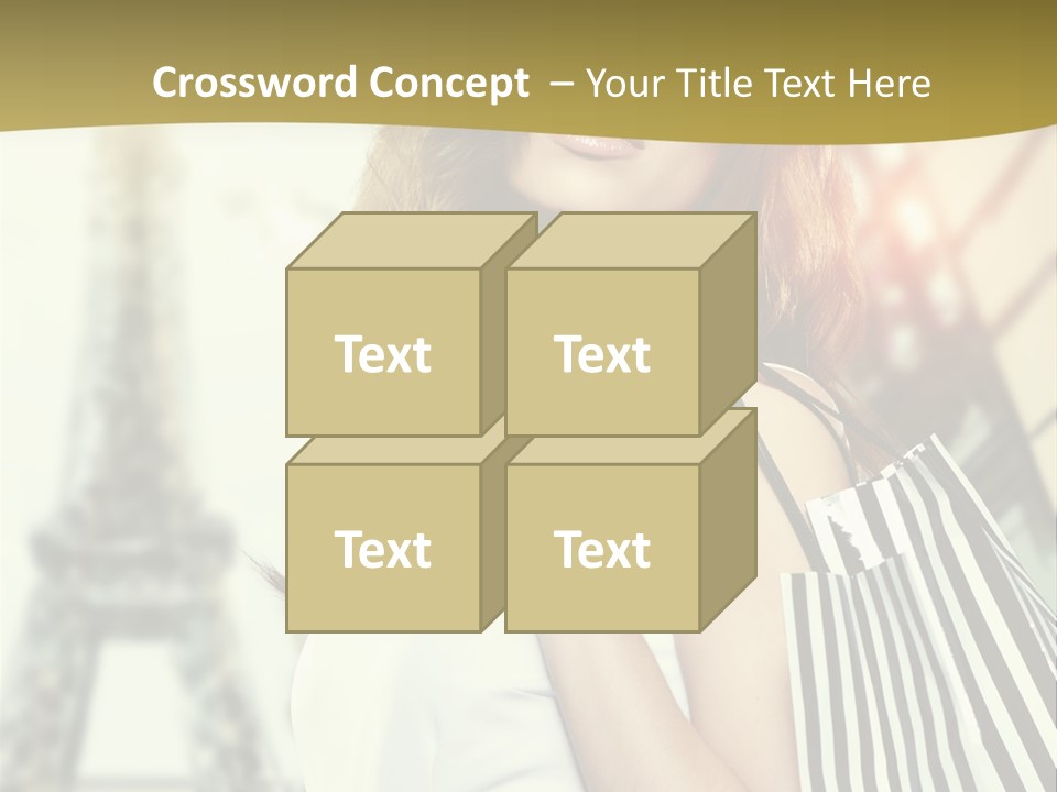 Dress Draw Tour Eiffel PowerPoint Template