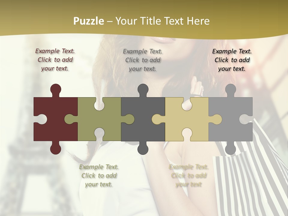 Dress Draw Tour Eiffel PowerPoint Template