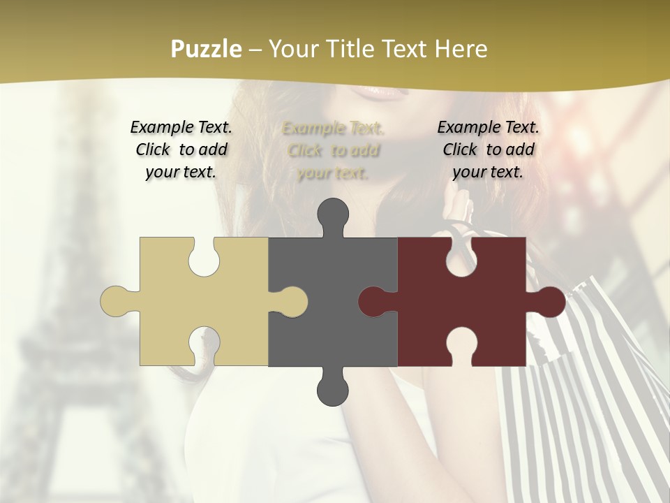 Dress Draw Tour Eiffel PowerPoint Template