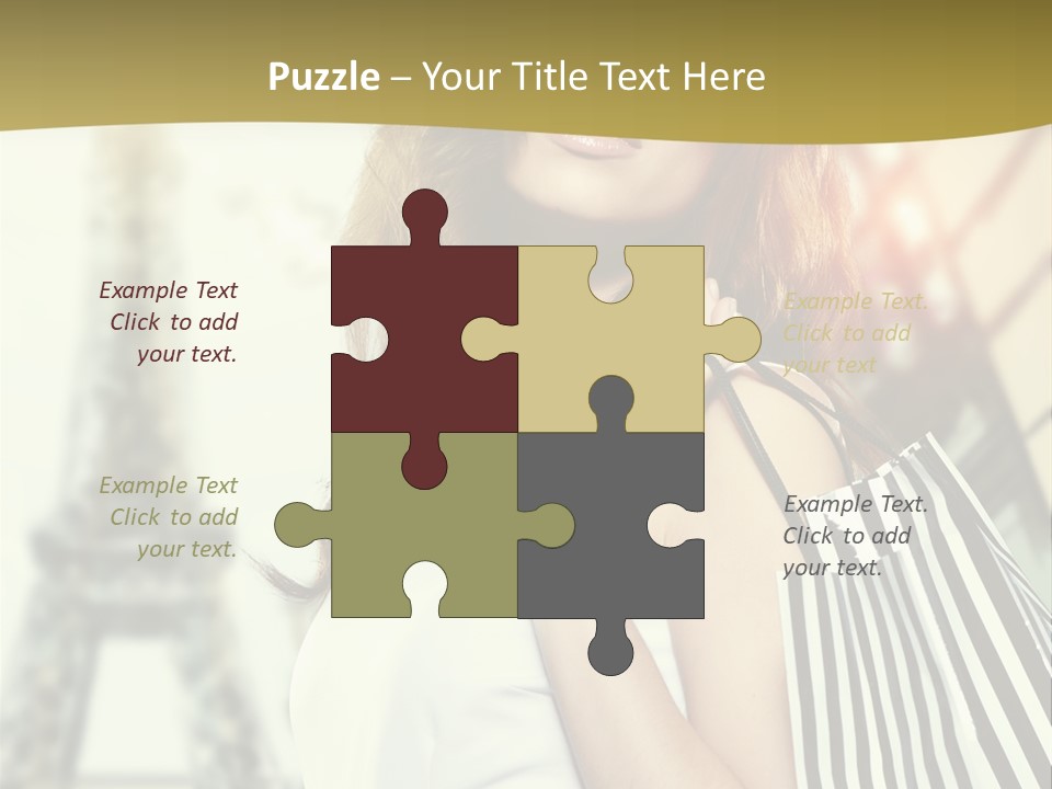 Dress Draw Tour Eiffel PowerPoint Template