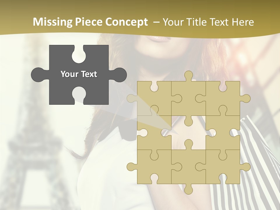 Dress Draw Tour Eiffel PowerPoint Template