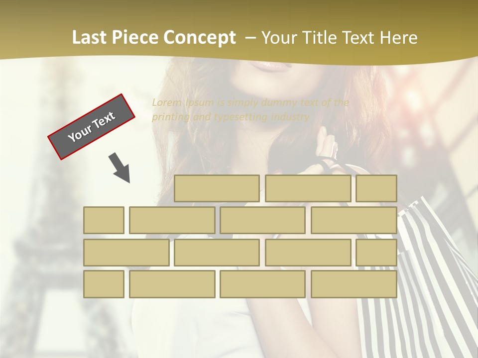 Dress Draw Tour Eiffel PowerPoint Template