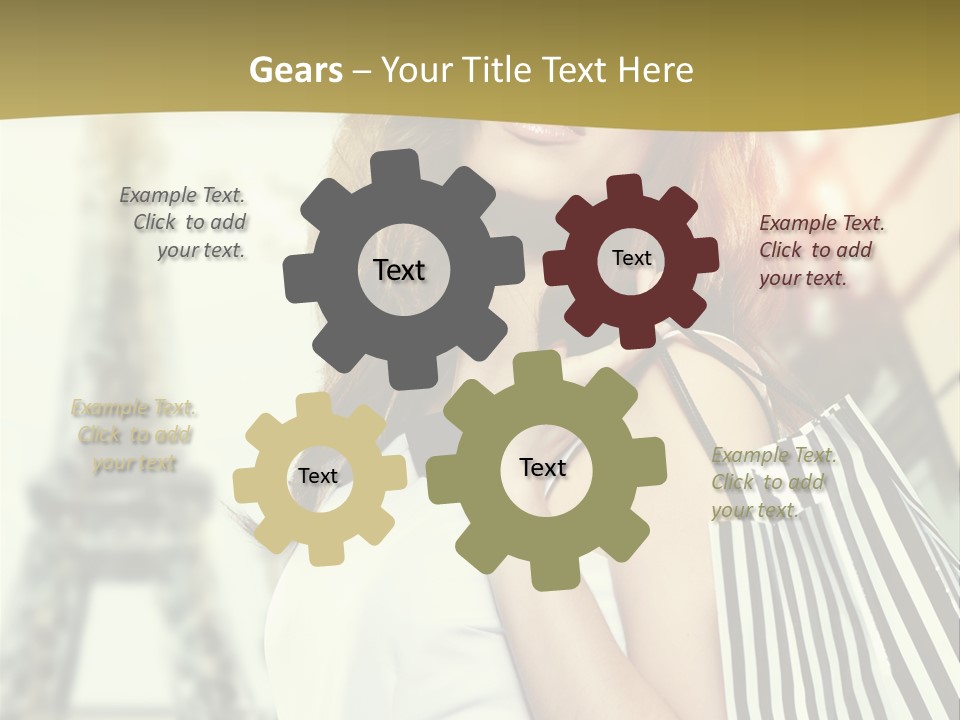 Dress Draw Tour Eiffel PowerPoint Template