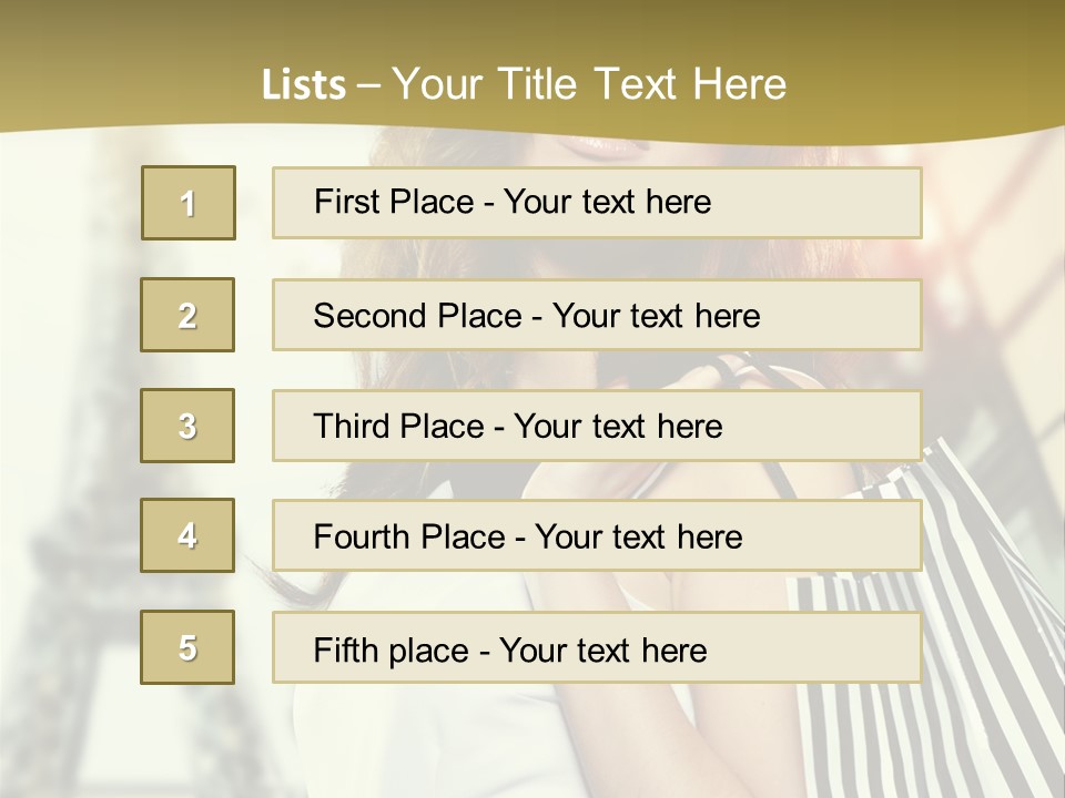 Dress Draw Tour Eiffel PowerPoint Template